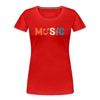 Vinyl Musiker Retro Musik Vinyl Vintage Musizieren - Frauen Premium Bio T-Shirt - Rot - Vorne - Mia (176cm)