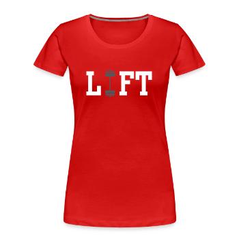 Lift Workout Gewichtheber Gewichtheben Gym - Frauen Premium Bio T-Shirt - Rot - Vorne - Mia (176cm)