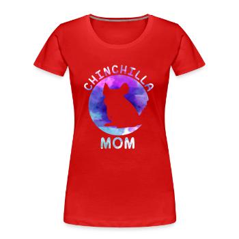 Chinchilla Mom - süßes Chinchilla design - Frauen Premium Bio T-Shirt - Rot - Vorne - Mia (176cm)