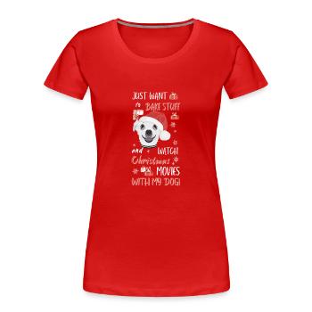 Chihuahua Frohe Weihnachten - Frauen Premium Bio T-Shirt - Rot - Vorne - Mia (176cm)