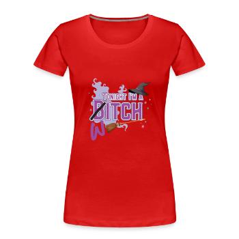 Ce soir, I M A Witch - T-shirt bio Premium Femme - rouge - Devant - Mia (176cm)
