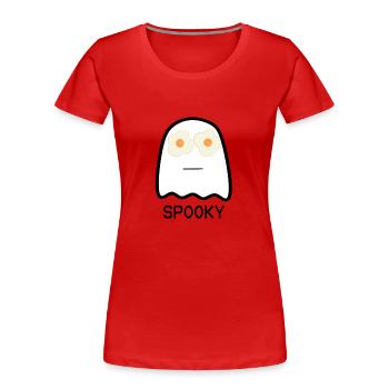 Gespenst - Frauen Premium Bio T-Shirt - Rot - Vorne - Mia (176cm)