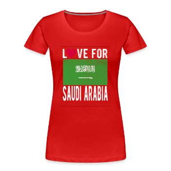 Saudi Arabia flag - Women's Premium Organic T-Shirt - red - Front - Mia (176cm)