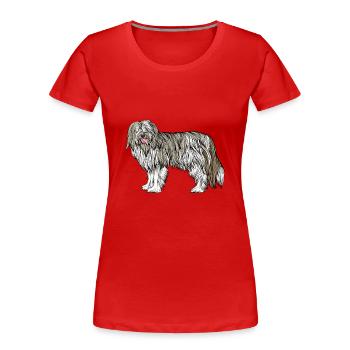 Hund - Frauen Premium Bio T-Shirt - Rot - Vorne - Mia (176cm)
