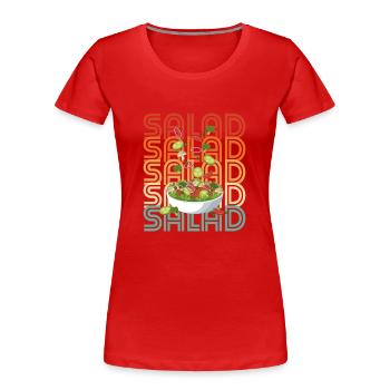 Salade rétro - T-shirt bio Premium Femme - rouge - Devant - Mia (176cm)