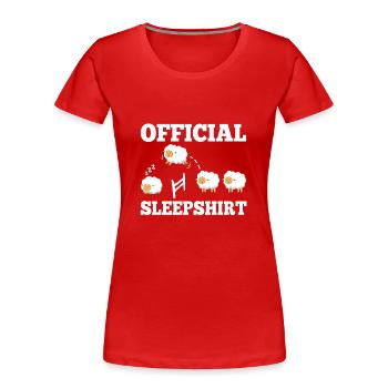Official sleepshirt Sheep - Women's Premium Organic T-Shirt - red - Front - Mia (176cm)