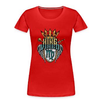 Virgo Zodiac Sign - Women's Premium Organic T-Shirt - red - Front - Mia (176cm)