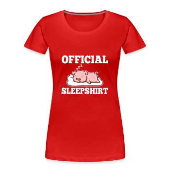 Official sleepshirt Pig - Women's Premium Organic T-Shirt - red - Front - Mia (176cm)