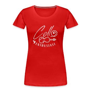 Cello-Liebhaber Musiker Cello Cellist Cellos - Frauen Premium Bio T-Shirt - Rot - Vorne - Mia (176cm)