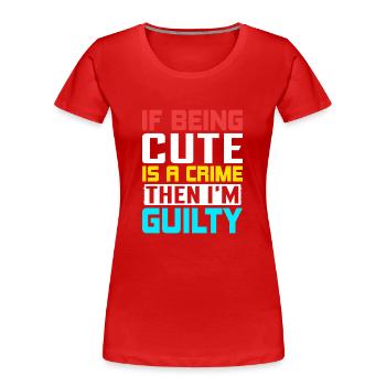 Schuldig - Kripo Polizei Kriminaltechnik - Frauen Premium Bio T-Shirt - Rot - Vorne - Mia (176cm)
