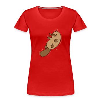 Schnabeltier Outback Australien Tier - Frauen Premium Bio T-Shirt - Rot - Vorne - Mia (176cm)