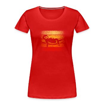 Retro Sloth Kids Sloth Cute Sloth Lover Funny Slot - Frauen Premium Bio T-Shirt - Rot - Vorne - Mia (176cm)