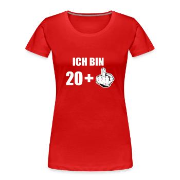 21 Geburtstag - Frauen Premium Bio T-Shirt - Rot - Vorne - Mia (176cm)