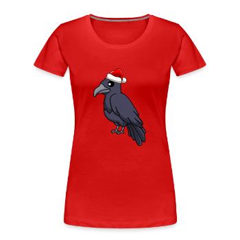 Crow Comic Christmas - T-shirt bio Premium Femme - rouge - Devant - Mia (176cm)