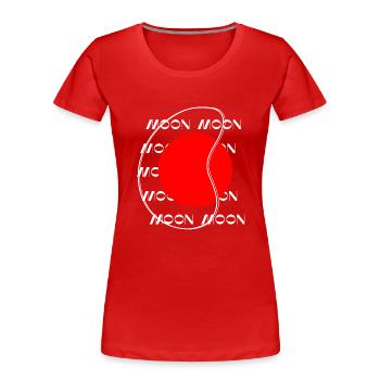 MOON - Frauen Premium Bio T-Shirt - Rot - Vorne - Mia (176cm)