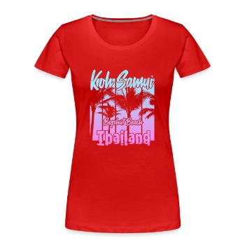 Koh Samui Thaïlande Bophut Beach - T-shirt bio Premium Femme - rouge - Devant - Mia (176cm)