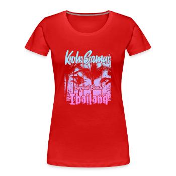 Koh Samui Thaïlande Bophut Beach - T-shirt bio Premium Femme - rouge - Devant - Mia (176cm)