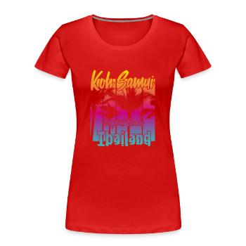 Koh Samui Thaïlande Bophut Beach - T-shirt bio Premium Femme - rouge - Devant - Mia (176cm)