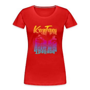 Ko Tao Sairee Beach Thailand - Frauen Premium Bio T-Shirt - Rot - Vorne - Mia (176cm)