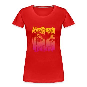Ko Samet Thailand - Frauen Premium Bio T-Shirt - Rot - Vorne - Mia (176cm)