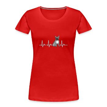 French Bulldog Dog Owner - Women's Premium Organic T-Shirt - red - Front - Mia (176cm)