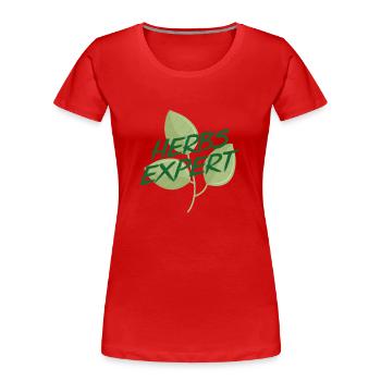 Herb Expert Herb Garden Herb Herb - Women's Premium Organic T-Shirt - red - Front - Mia (176cm)