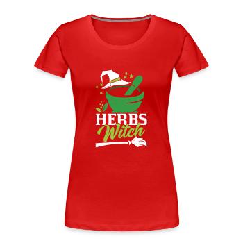 Herb Witch Herb Garden Herbs Herb - Women's Premium Organic T-Shirt - red - Front - Mia (176cm)