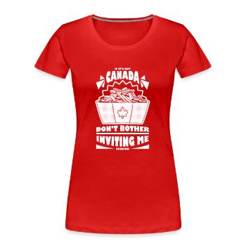 Canada - Frauen Premium Bio T-Shirt - Rot - Vorne - Mia (176cm)
