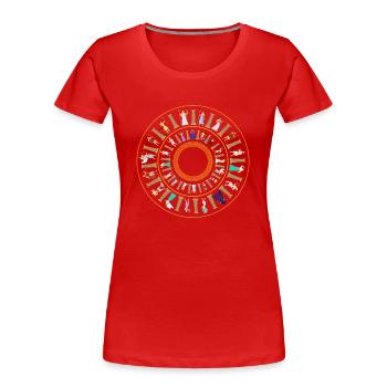 Rad Der Griechischen Mythologie - Frauen Premium Bio T-Shirt - Rot - Vorne - Mia (176cm)