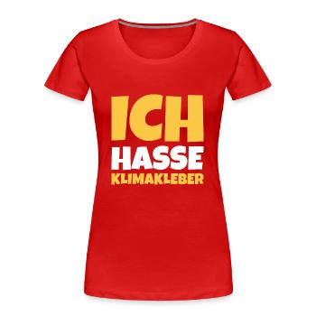 Straße ankleben Protest - Frauen Premium Bio T-Shirt - Rot - Vorne - Mia (176cm)