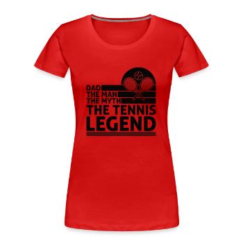 Tennis père court de tennis joueur de tennis jeu de tennis - T-shirt bio Premium Femme - rouge - Devant - Mia (176cm)