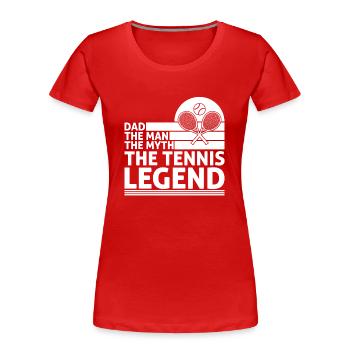 Tennis père court de tennis joueur de tennis jeu de tennis - T-shirt bio Premium Femme - rouge - Devant - Mia (176cm)