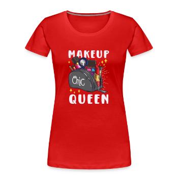 Beautician Esthetician Make Up Beauty-care Salon - Frauen Premium Bio T-Shirt - Rot - Vorne - Mia (176cm)