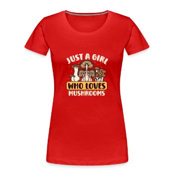 Morels Mushroom Picker Mushroom Farmer Mushroom - Frauen Premium Bio T-Shirt - Rot - Vorne - Mia (176cm)