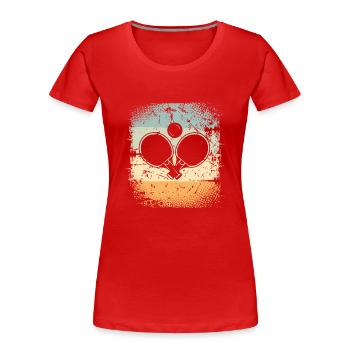 Ping-pong - T-shirt bio Premium Femme - rouge - Devant - Mia (176cm)