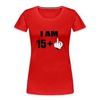 16th birthday - Women's Premium Organic T-Shirt - red - Front - Mia (176cm)