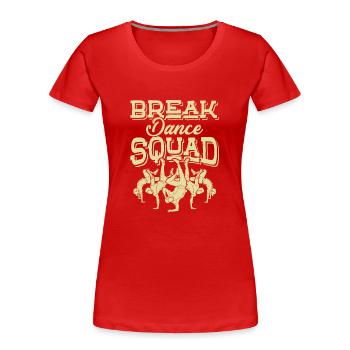 Équipe de breakdance - T-shirt bio Premium Femme - rouge - Devant - Mia (176cm)