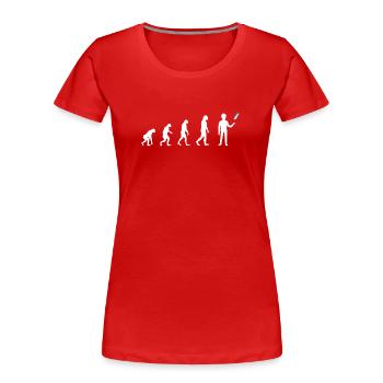 Bouteille d’eau Retournant la bouteille - T-shirt bio Premium Femme - rouge - Devant - Mia (176cm)