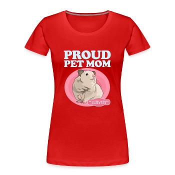 Hamster Maman Nain Hamster Golden Hamster Cadeau - T-shirt bio Premium Femme - rouge - Devant - Mia (176cm)