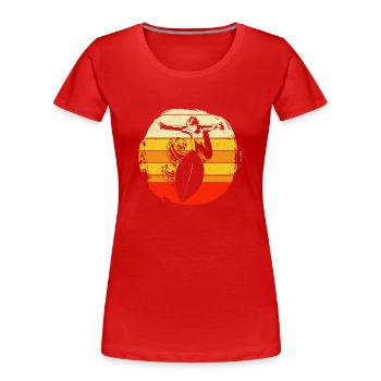 Skimboard Surfen Skimborden Skimbording Geschenk - Frauen Premium Bio T-Shirt - Rot - Vorne - Mia (176cm)