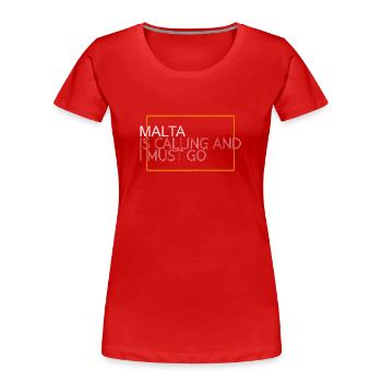 Malte Dicton - T-shirt bio Premium Femme - rouge - Devant - Mia (176cm)