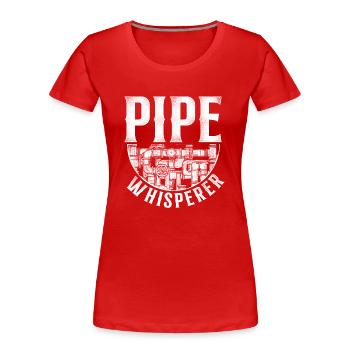 Plumbing Plumber Vintage Pipe - Frauen Premium Bio T-Shirt - Rot - Vorne - Mia (176cm)