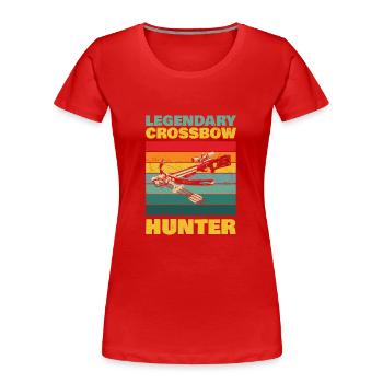Légendaire chasseur d’arbalète pour les fans d’arbalète - T-shirt bio Premium Femme - rouge - Devant - Mia (176cm)