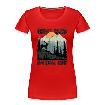 Great Basin National Park Mountains Wildnis - Frauen Premium Bio T-Shirt - Rot - Vorne - Mia (176cm)