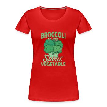 Broccoli Is My Spirit Vegetable Veggie Broccolies - Frauen Premium Bio T-Shirt - Rot - Vorne - Mia (176cm)
