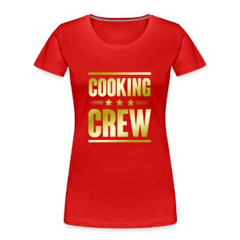 Cooking Crew - Frauen Premium Bio T-Shirt - Rot - Vorne - Mia (176cm)