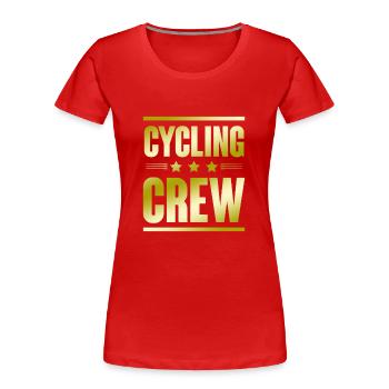 Cycling Crew - Frauen Premium Bio T-Shirt - Rot - Vorne - Mia (176cm)