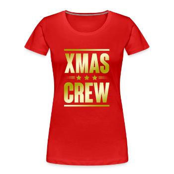 Xmas Crew - Frauen Premium Bio T-Shirt - Rot - Vorne - Mia (176cm)