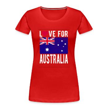 Australien Souvenir - Frauen Premium Bio T-Shirt - Rot - Vorne - Mia (176cm)
