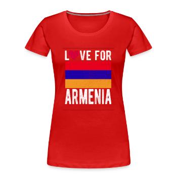 Armenien Souvenir - Frauen Premium Bio T-Shirt - Rot - Vorne - Mia (176cm)